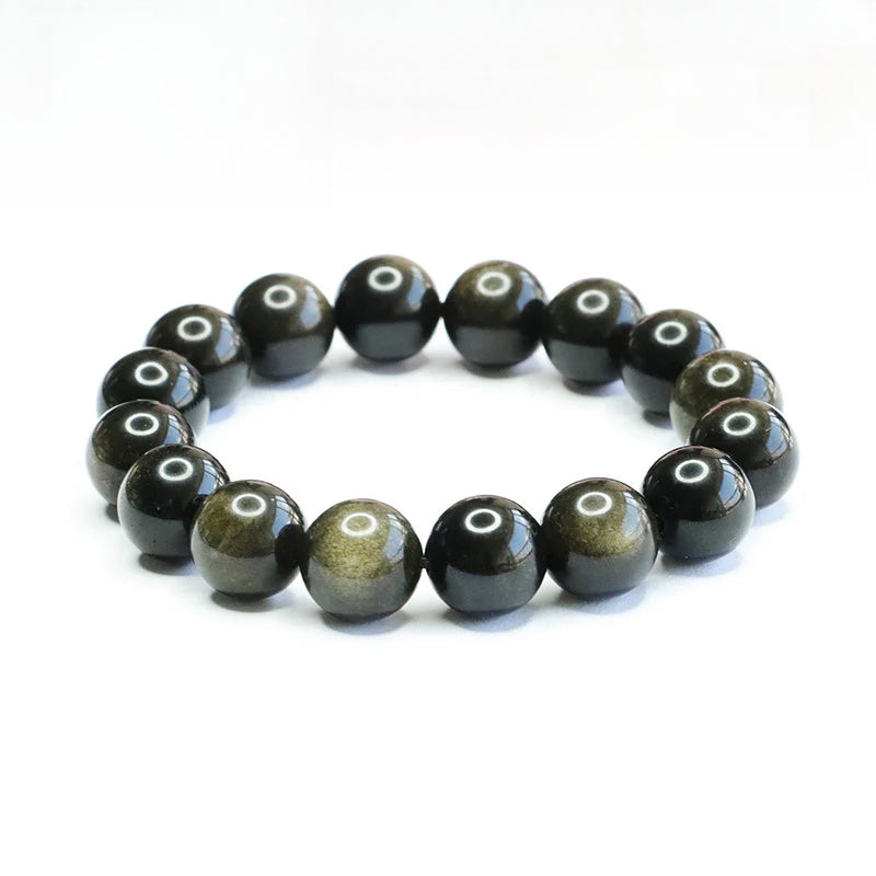 Obsidian Bracelet Obsidian Sands Crystal Bracelet Fortune Bracelet Wealth and Good Luck