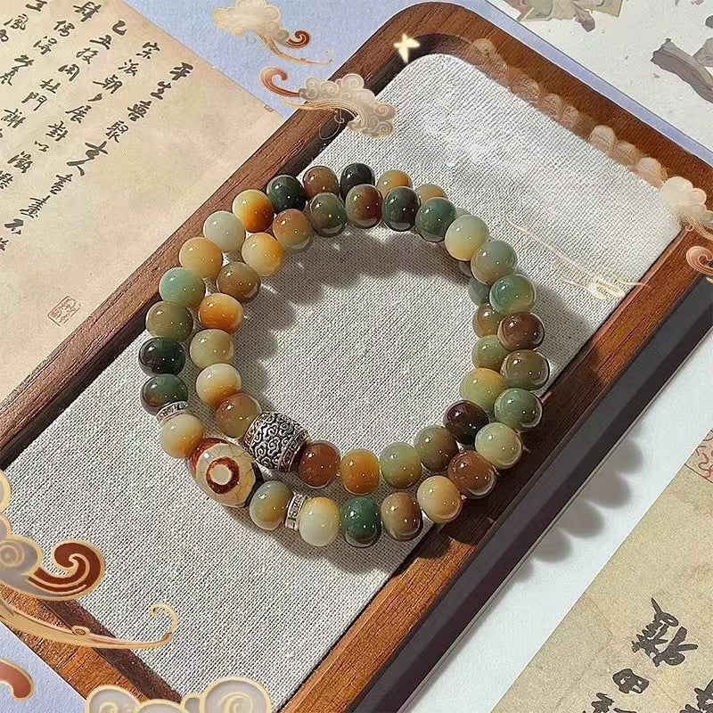 Bodhi double circle bracelet women's Buddha bead bracelet