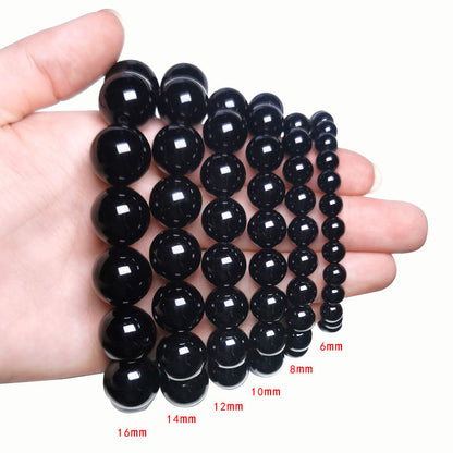 Natural ice obsidian bracelet heals negative energy and increases confidence. Safe and rich bracelet.