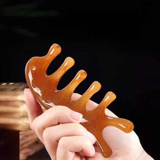 Horn comb beef bone massage meridian comb