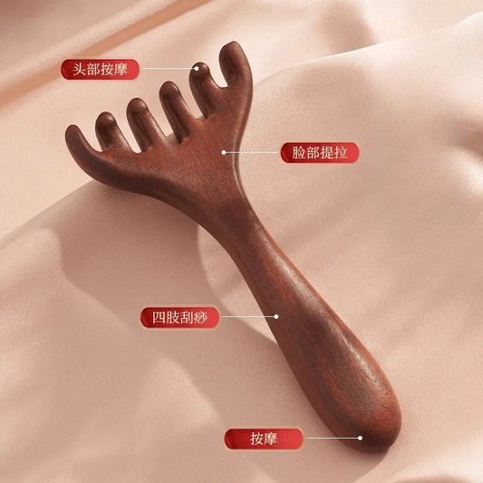 Sandalwood comb meridian massage comb