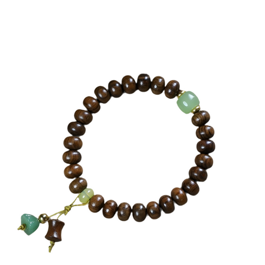 Sandalwood double-ring bracelet