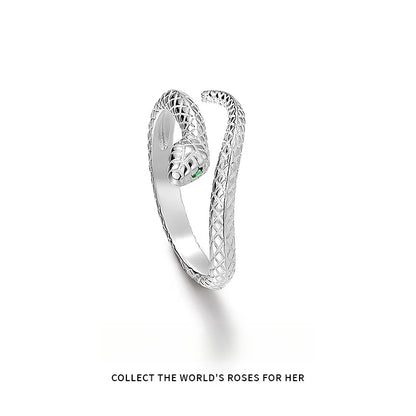 999 silver spirit snake ring