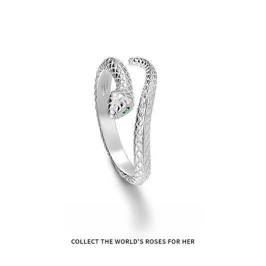 999 silver spirit snake ring