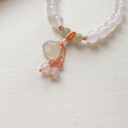 Natural Nanhong Litchi Frozen Agate Bracelet 8mm Bracelet Elegant Gift