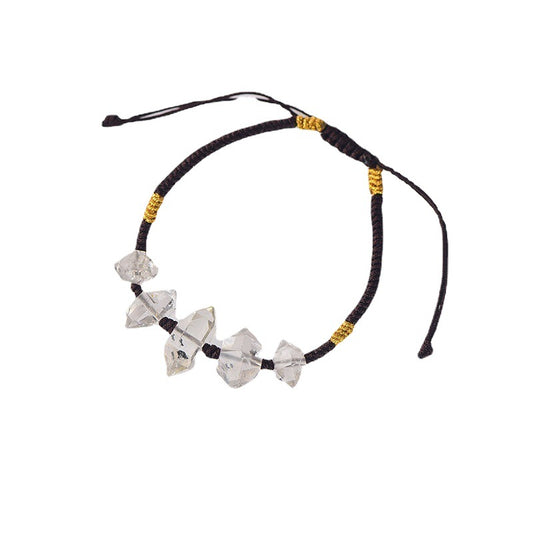 Natural Crystal Shining Diamond Bracelet Double Spinel Rough Stone Crystal Bracelet
