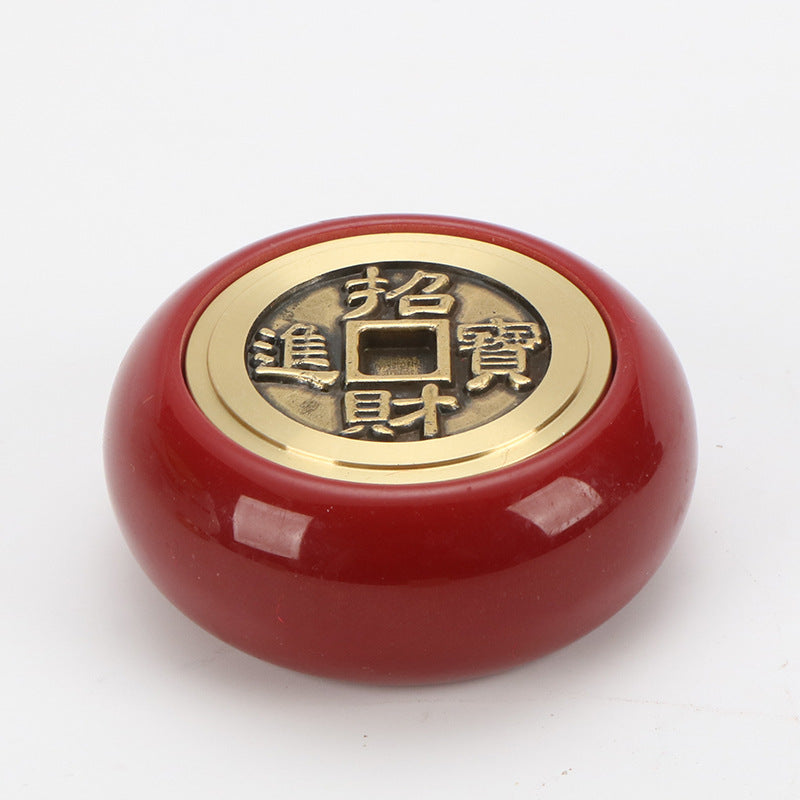 Pure copper rotating money handle toy