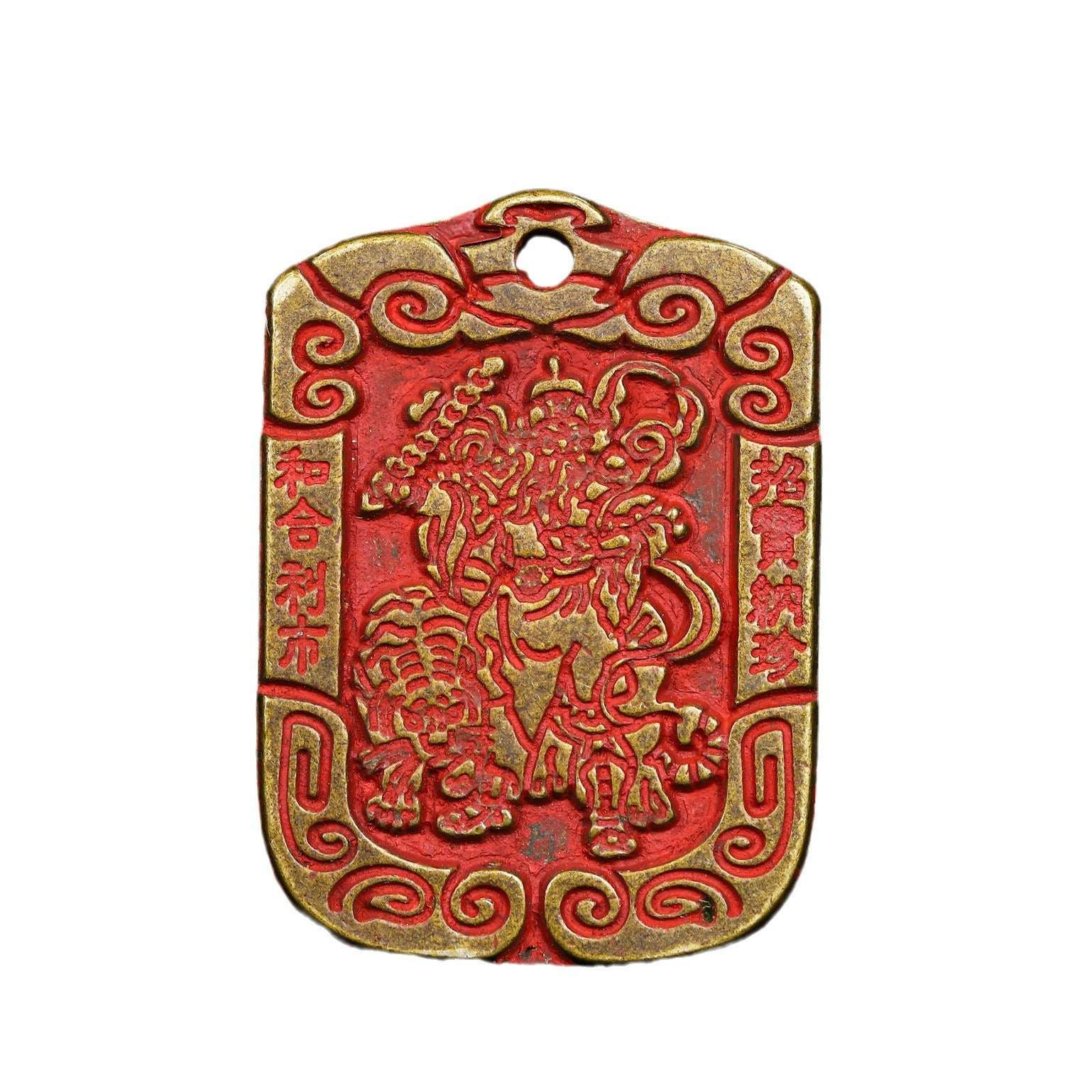 New brass cinnabar Taoist officials bless antiques, mountain ghosts, gossip and spend money