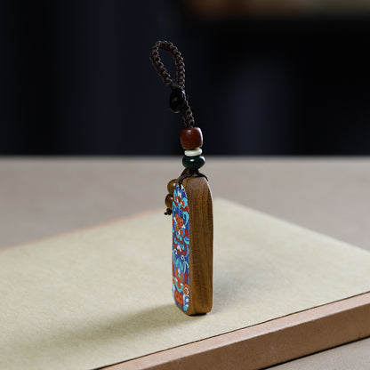 Green sandalwood safe brand car keychain pendant pendant