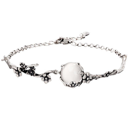 Free Today: Absorb Negative Energy Plum Blossom Chalcedony Positive Energy Bracelet
