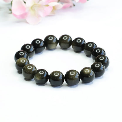 Obsidian Bracelet Obsidian Sands Crystal Bracelet Fortune Bracelet Wealth and Good Luck