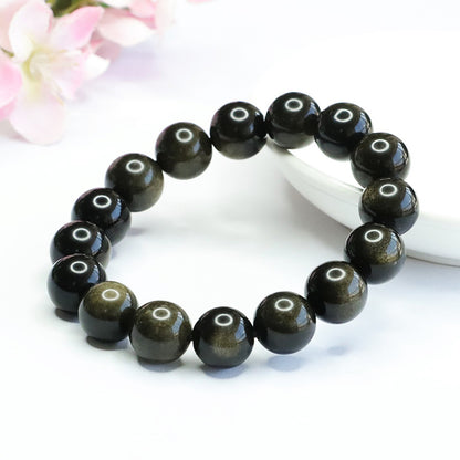 Obsidian Bracelet Obsidian Sands Crystal Bracelet Fortune Bracelet Wealth and Good Luck