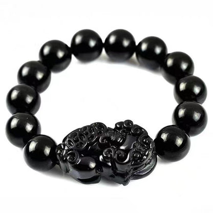 Natural Obsidian Pixiu Lucky Bracelet