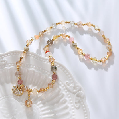 Color hair crystal bracelet bracelet.