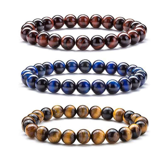 Free Today: Agate Volcanic Stone Round Beads Natural Gems Bracelet Blessing Protection