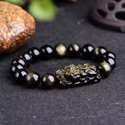 Obsidian Pixiu bracelet