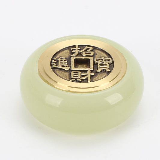 Pure copper rotating money handle toy