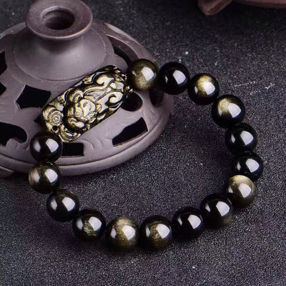 Obsidian Pixiu bracelet
