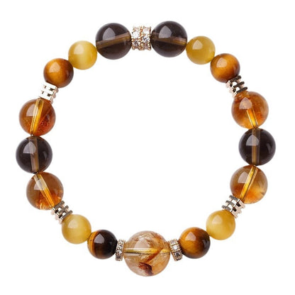 Citrine and agate bracelet