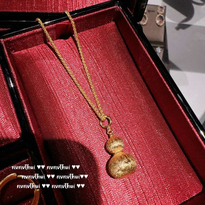 Ancient Taoist gold filigree chisel engraving vajra pestle Pixiu necklace, new Chinese style, Pixiu copper coins stacked with pendant chain
