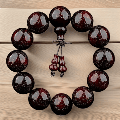 Authentic collection of lobular red sandalwood bracelets for men and women, high-density wooden rotating beads, rosary beads, Buddha beads plate playing sandalwood