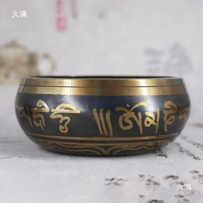 Handmade Tibetan six-character mantra Tibetan bowl sound therapy bowl