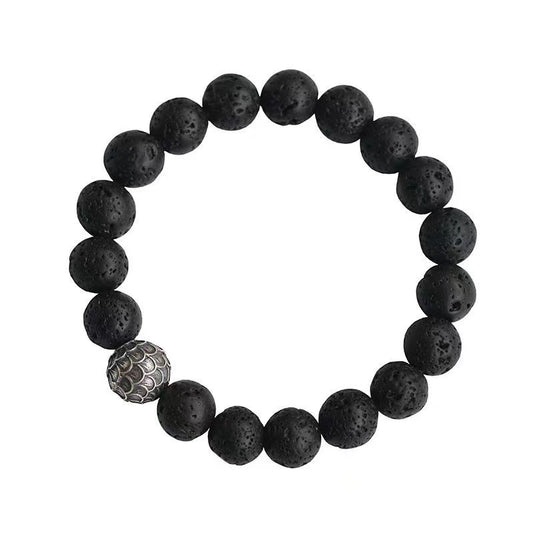 Natural Volcanic Stone Bracelet Black Premium Jewelry Bracelet Gift Energy Stone Increase Confidence Sunshine