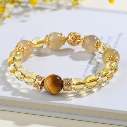 Citrine and agate bracelet