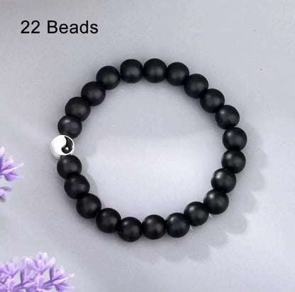 Free Today: Handmade Tai Chi Gossip Turquoise Yin Yang Black and White Bracelet Nourishing Healing Practice