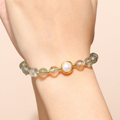 Crystal Green Ghost Pearl Lucky Bracelet