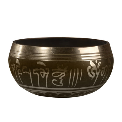Tibetan Buddhist Bowl Sanskrit Bowl Yoga Meditation Bronze Bowl