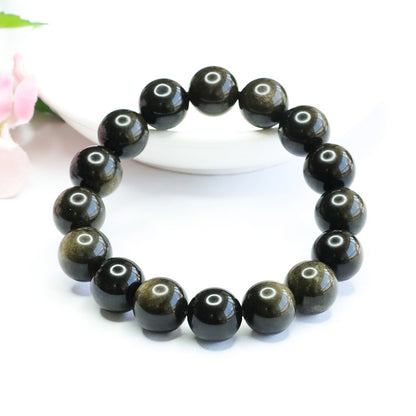 Obsidian Bracelet Obsidian Sands Crystal Bracelet Fortune Bracelet Wealth and Good Luck