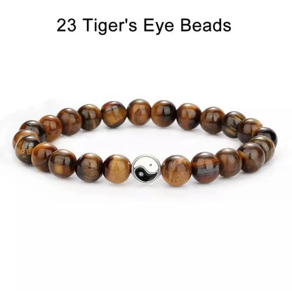 Free Today: Handmade Tai Chi Gossip Turquoise Yin Yang Black and White Bracelet Nourishing Healing Practice